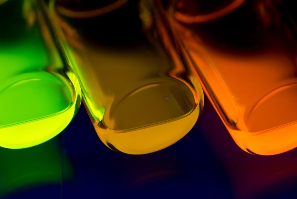 Syrris Asia - Fluorescent Nanoparticles in Glass Tubes