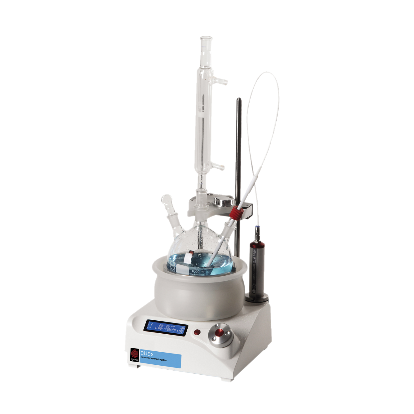 flask with temperature gauge