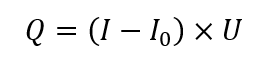 Power compensation calorimetry equation