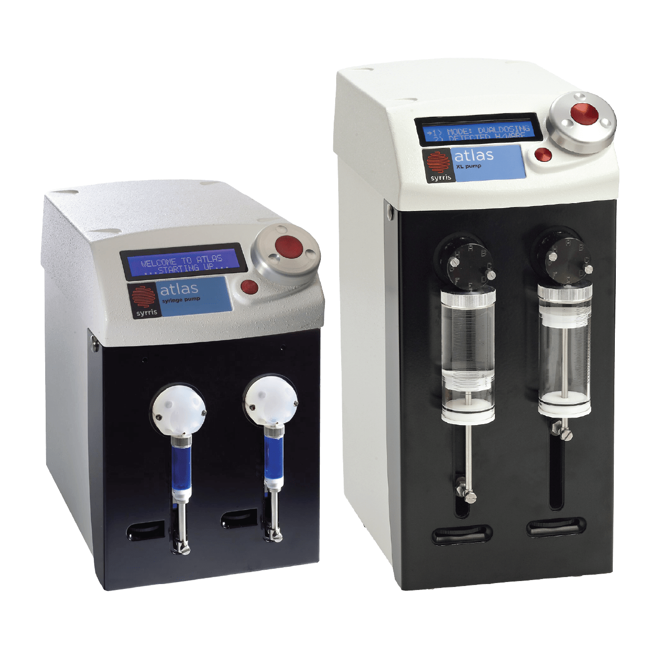 Atlas Syringe Pump and Atlas XL Syringe Pump - side by side - 1335x1335